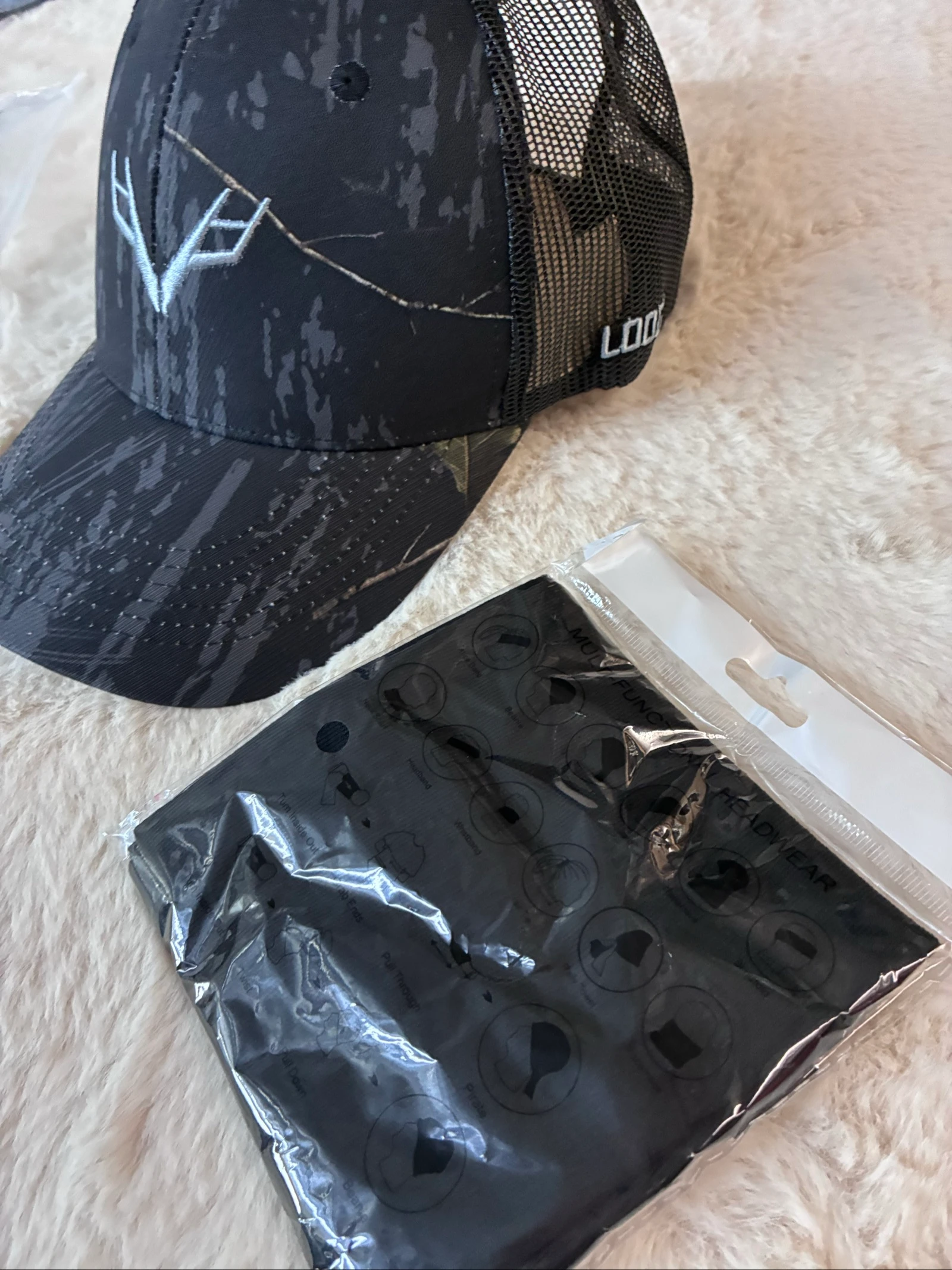 Trucker Camouflage pet LOOGU (Nieuw) + Bijpassende nekwarmer – photo 2